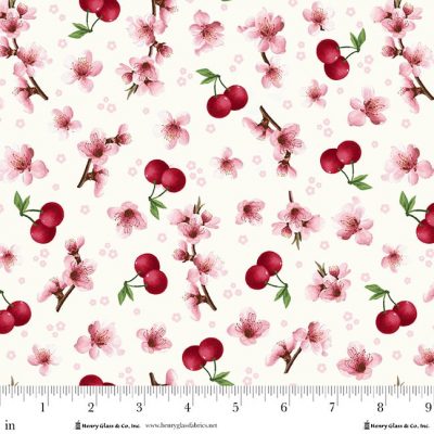 Cherries Baby// Blossoms and Cherries (Pink/Red)