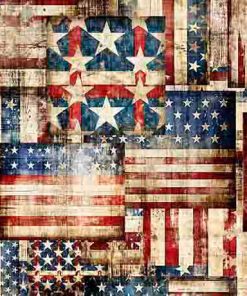 1776- Flag Patchwork (Red/Navy)