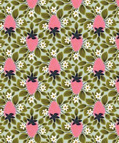 Afternoon Tea- Strawberries (Dusty Aqua)