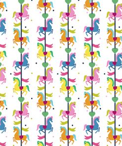 Circus Spectacular- Carousel Horses Stripe